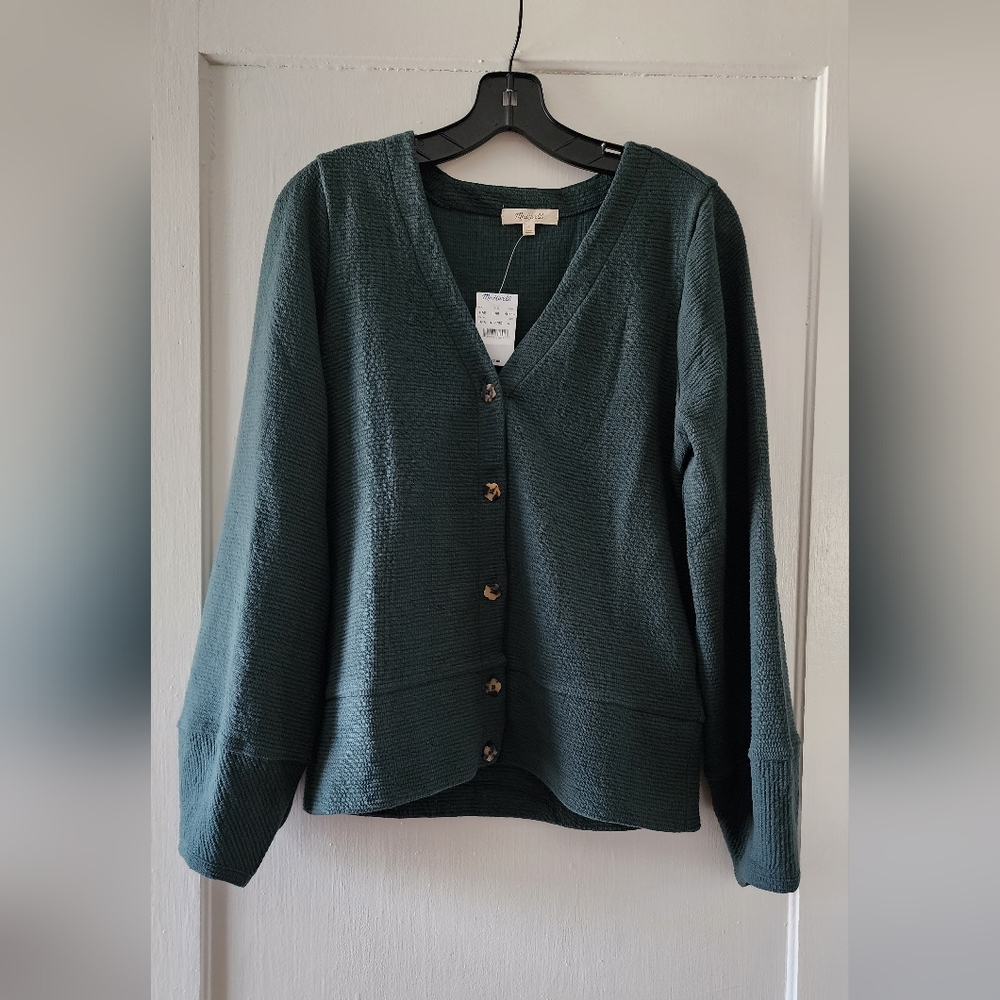 Madewell Pieced-Sleeve Cardigan